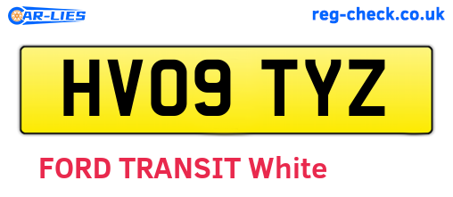 HV09TYZ are the vehicle registration plates.
