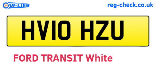 HV10HZU are the vehicle registration plates.