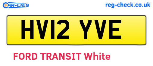 HV12YVE are the vehicle registration plates.