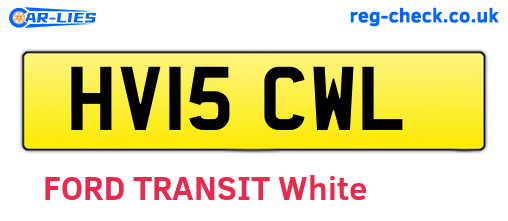 HV15CWL are the vehicle registration plates.