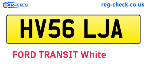 HV56LJA are the vehicle registration plates.