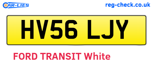 HV56LJY are the vehicle registration plates.