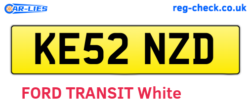 KE52NZD are the vehicle registration plates.