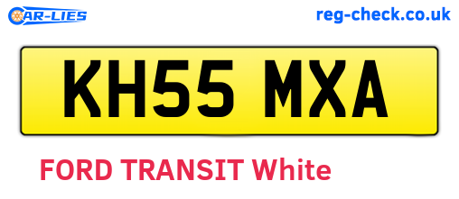 KH55MXA are the vehicle registration plates.