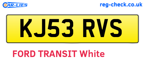 KJ53RVS are the vehicle registration plates.