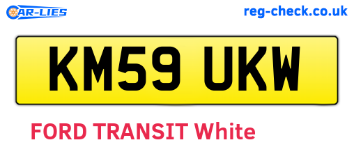 KM59UKW are the vehicle registration plates.