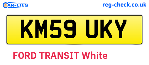 KM59UKY are the vehicle registration plates.