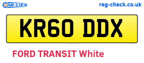KR60DDX are the vehicle registration plates.
