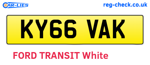 KY66VAK are the vehicle registration plates.