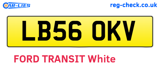 LB56OKV are the vehicle registration plates.