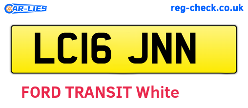 LC16JNN are the vehicle registration plates.
