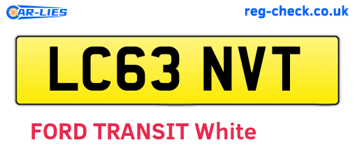 LC63NVT are the vehicle registration plates.