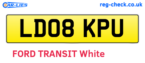 LD08KPU are the vehicle registration plates.