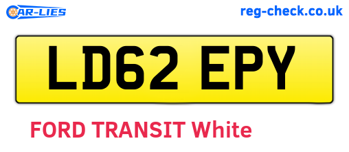 LD62EPY are the vehicle registration plates.