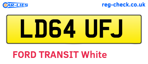 LD64UFJ are the vehicle registration plates.