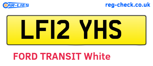 LF12YHS are the vehicle registration plates.