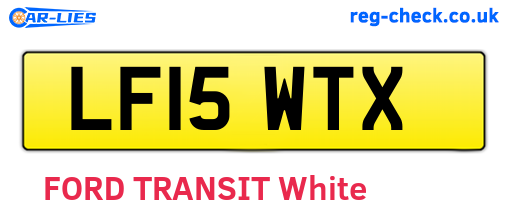 LF15WTX are the vehicle registration plates.