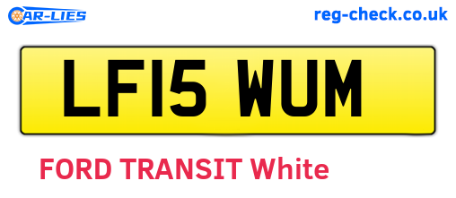 LF15WUM are the vehicle registration plates.