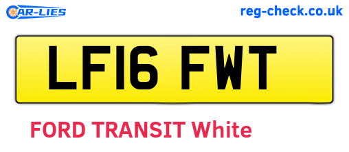 LF16FWT are the vehicle registration plates.