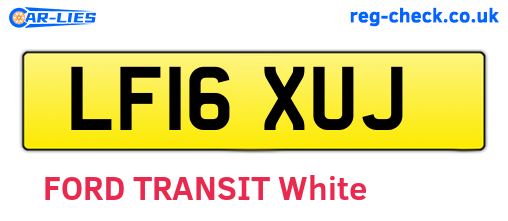 LF16XUJ are the vehicle registration plates.