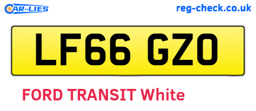 LF66GZO are the vehicle registration plates.