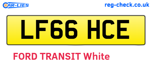 LF66HCE are the vehicle registration plates.