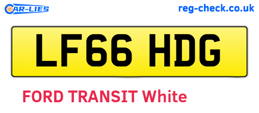 LF66HDG are the vehicle registration plates.