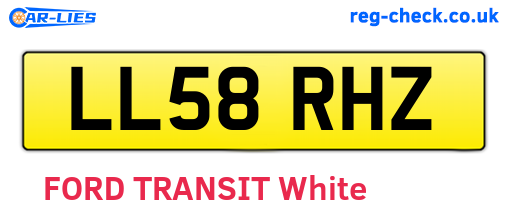 LL58RHZ are the vehicle registration plates.