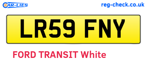 LR59FNY are the vehicle registration plates.
