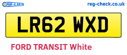 LR62WXD are the vehicle registration plates.
