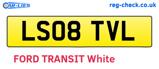 LS08TVL are the vehicle registration plates.