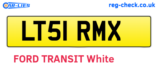 LT51RMX are the vehicle registration plates.