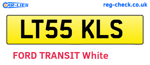 LT55KLS are the vehicle registration plates.