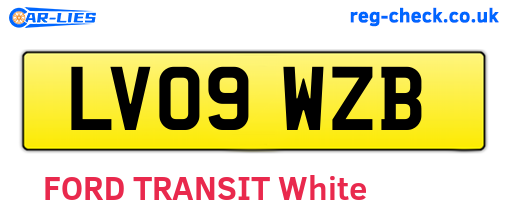 LV09WZB are the vehicle registration plates.