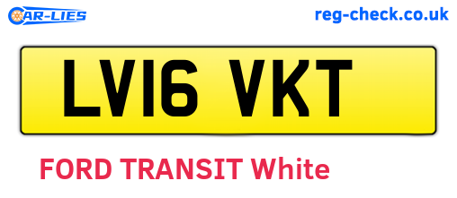 LV16VKT are the vehicle registration plates.