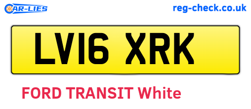 LV16XRK are the vehicle registration plates.
