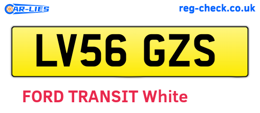 LV56GZS are the vehicle registration plates.