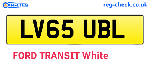 LV65UBL are the vehicle registration plates.