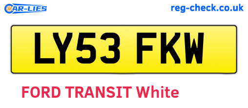 LY53FKW are the vehicle registration plates.
