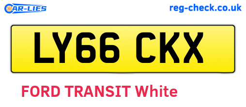 LY66CKX are the vehicle registration plates.