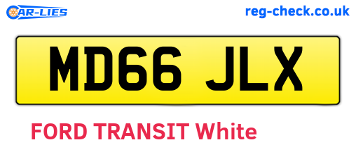 MD66JLX are the vehicle registration plates.