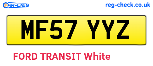 MF57YYZ are the vehicle registration plates.