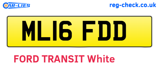 ML16FDD are the vehicle registration plates.