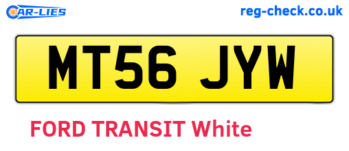 MT56JYW are the vehicle registration plates.