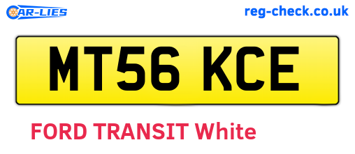 MT56KCE are the vehicle registration plates.