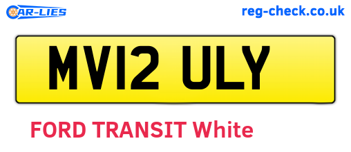 MV12ULY are the vehicle registration plates.