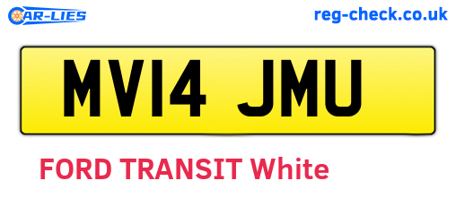 MV14JMU are the vehicle registration plates.