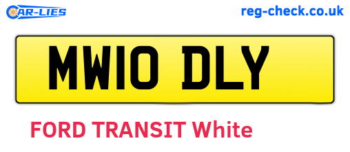 MW10DLY are the vehicle registration plates.