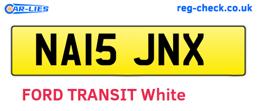 NA15JNX are the vehicle registration plates.