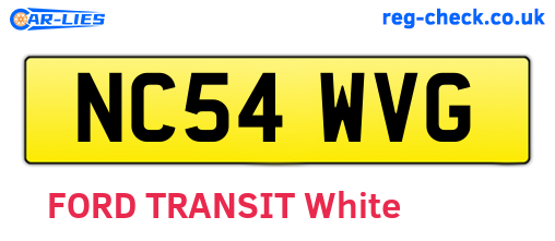 NC54WVG are the vehicle registration plates.